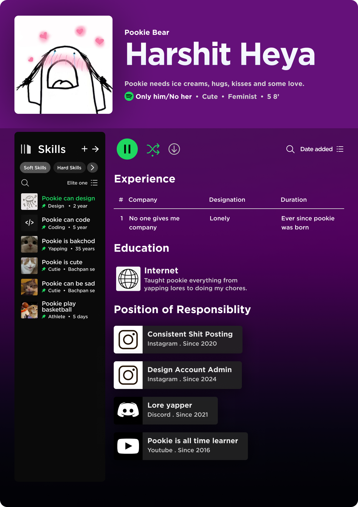 Spotify Resume